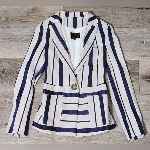 Vivienne Westwood Anglomania Stripped Suit Size 38 US 6 - Picture 1 of 16